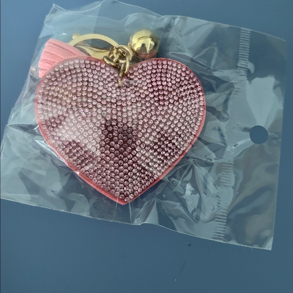 Pink Heart Purse Charm